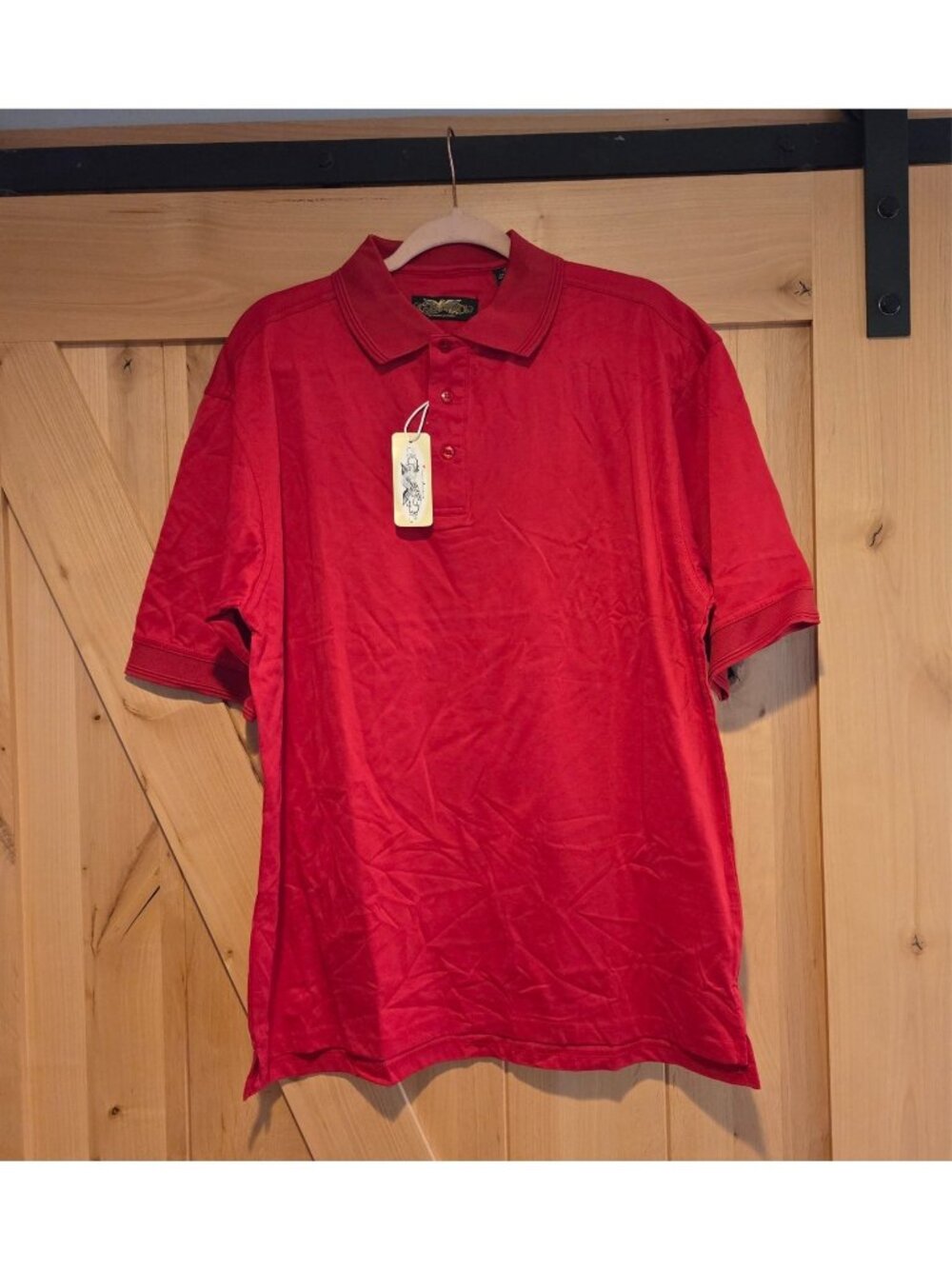 New! Eagle Dry Goods Mens Size L Golf Polo Shirt Red